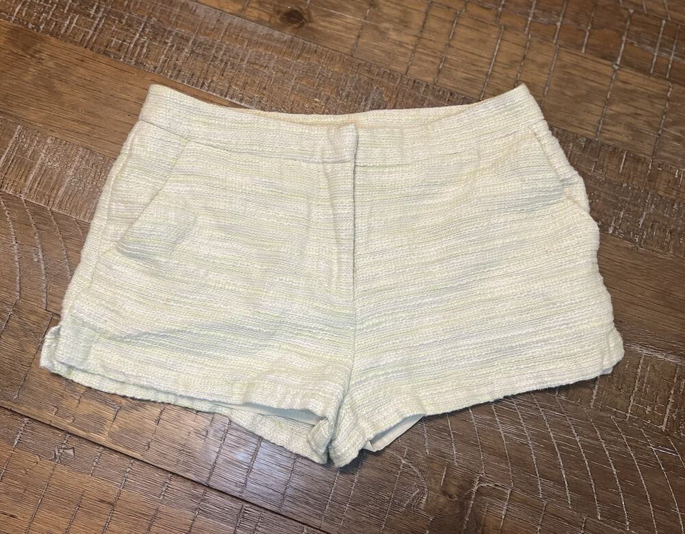 H&M Conscious Collection Women’s Tweed Shorts Size 4 High Waist Festival Spring